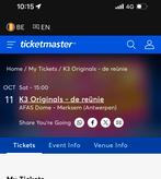 K3 ticket te koop 11 oktober, Tickets en Kaartjes, Eén persoon
