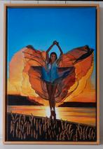 Schilderij ballerina bij zonsondergang, Ophalen of Verzenden