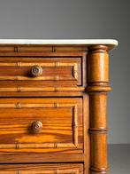 Faux Bamboo ladekast commode, Ophalen, Gebruikt, Minder dan 100 cm, Grenenhout