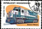 Madagascar 1565 - Locomotieven, Postzegels en Munten, Postzegels | Afrika, Ophalen of Verzenden, Overige landen, Gestempeld