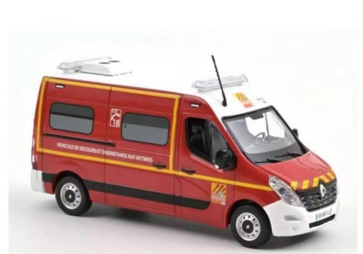 Renault Master 2014 Pompiers VSAV 1/43 NOREV ref. 51878, Hobby en Vrije tijd, Modelauto's | 1:43, Nieuw, Auto, Norev, Verzenden