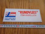 sticker Helmond van Lieshout Vleessnacks RUNDVLEES Frikandel, Ophalen, Zo goed als nieuw, Sticker