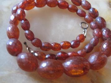 Antiek natuurlijke barnsteen amber ketting 41 cm beschikbaar voor biedingen