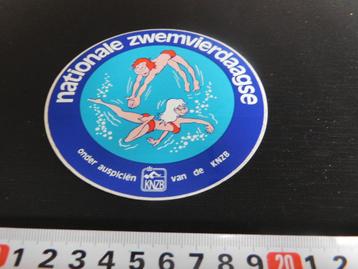 stickers KNZB Nationale zwemvierdaagse  ( Blauw ) * beschikbaar voor biedingen