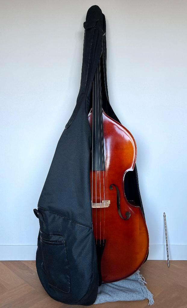 3/4 contrabas, Muziek en Instrumenten, Strijkinstrumenten | Contrabassen, Gebruikt, 3/4-contrabas, Ophalen