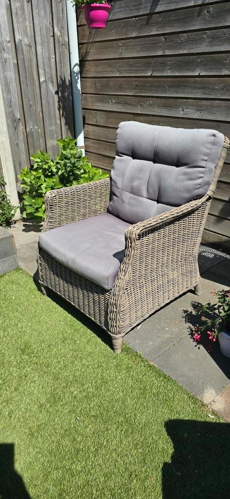 4 tuin stoelen en tafel, Tuin en Terras, Tuinsets en Loungesets, Gebruikt, Wicker, Ophalen
