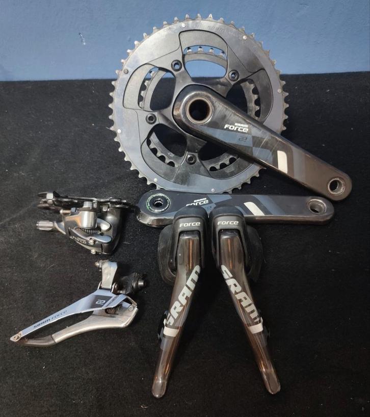 Sram Force 22 2x11 groepset zeer netjes, Fietsen en Brommers, Fietsen | Racefietsen, Gebruikt, Overige merken, Meer dan 20 versnellingen