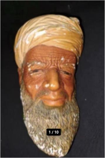 Vintage 1959 Bossons Chalk ware “Arabic Man” Hand painted 8 beschikbaar voor biedingen