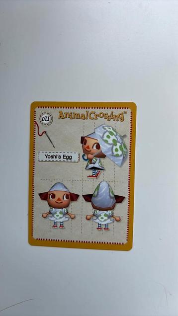 D11 Yoshi’s Egg - Animal Crossing e-Reader kaart - mint beschikbaar voor biedingen