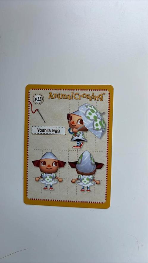 D11 Yoshi’s Egg - Animal Crossing e-Reader kaart - mint, Hobby en Vrije tijd, Verzamelkaartspellen | Overige, Zo goed als nieuw