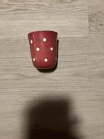 Boch beker rood met witte stippe, Ophalen of Verzenden