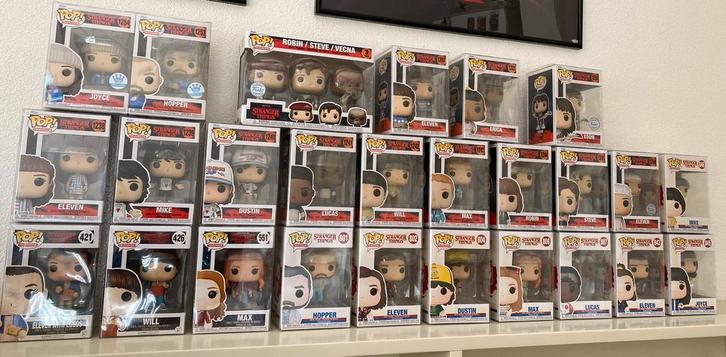 Stranger Things funko poppen seizoen 1,2,3 en 4, Verzamelen, Poppetjes en Figuurtjes, Zo goed als nieuw, Ophalen of Verzenden
