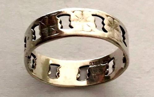 Prachtige 835 zilveren opengewerkte filigrain ring, Sieraden, Tassen en Uiterlijk, Antieke sieraden, Ring, Zilver, Verzenden