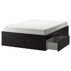 IKEA BRIMNES bed 160x200 cm – met 4 lades –, Ophalen, Tweepersoons, Zo goed als nieuw, 200 cm