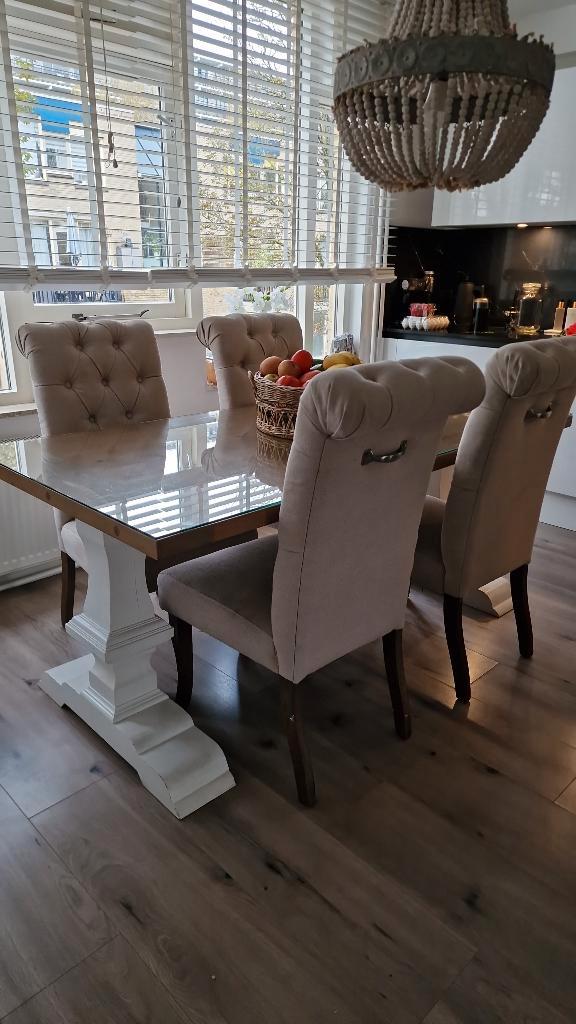 Eettafel en salontafel met GRATIS eetstoelen, Huis en Inrichting, Tafels | Eettafels, Zo goed als nieuw, 50 tot 100 cm, 200 cm of meer