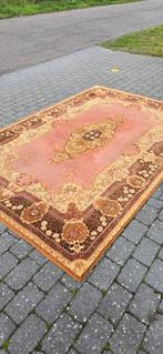 Prachtig groot vintage oud roze okergeel Perzisch tapijt!, Huis en Inrichting, Stoffering | Tapijten en Kleden, Perzisch, 200 cm of meer