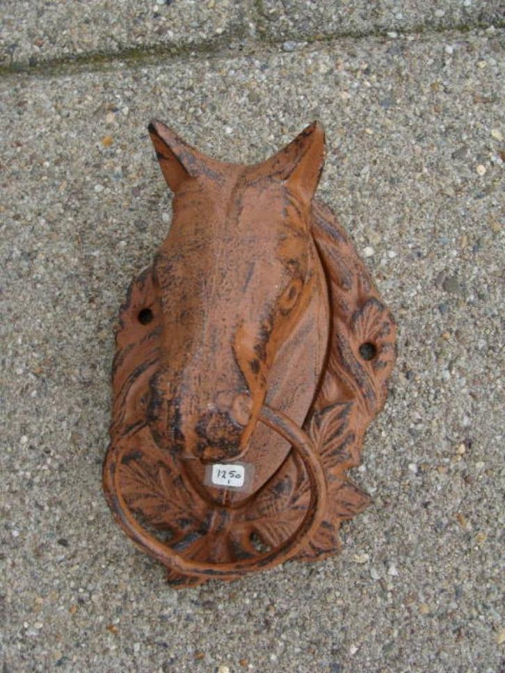 Deur decoratie Paardenhoofd Materiaal: Gietijzer ( Laatste), Tuin en Terras, Tuinwanddecoratie, Nieuw, Ophalen of Verzenden