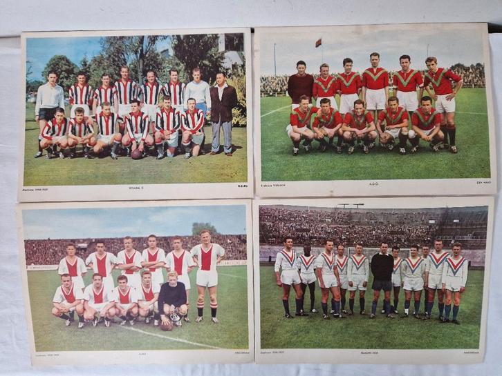 18 Esso elftalplaten eredivisie 1958/1959., Verzamelen, Sportartikelen en Voetbal, Gebruikt, Poster, Plaatje of Sticker, Overige binnenlandse clubs