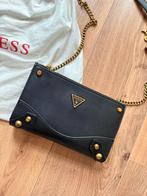 Guess zwart met gouden crossbody, Ophalen of Verzenden, Zo goed als nieuw, Zwart, Schoudertasje