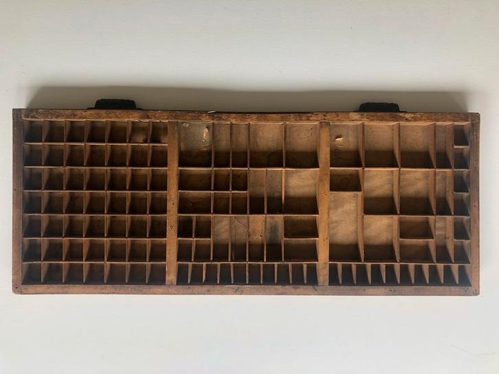 Letterbak houten lade, Huis en Inrichting, Woonaccessoires | Wanddecoraties, Zo goed als nieuw, Ophalen of Verzenden
