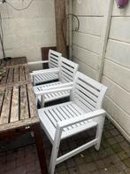 6 tuinstoelen wit van Ikea, Tuin en Terras, Tuinsets en Loungesets, Ophalen, Gebruikt, 6 zitplaatsen, Stoel