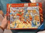 Ravensburger Puzzel 1000 stukjes - Santa's Flying Visit, Ophalen of Verzenden, 500 t/m 1500 stukjes, Zo goed als nieuw, Legpuzzel