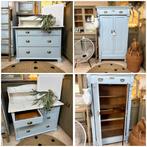 Vintage babykamer biedermeier linnenkast commode marmer, Ophalen