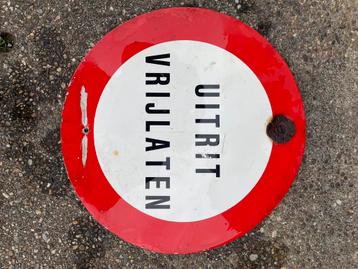 ALUMINIUM ‘uitrit vrijlaten’ - bordje beschikbaar voor biedingen