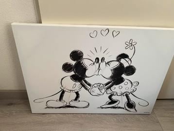 Mickey & Minnie Canvas Schilderij - Perfecte Staat! beschikbaar voor biedingen