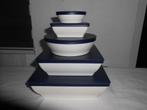 Tupperware Japanse schalen Wit Blauw Deksel NIEUW, Huis en Inrichting, Keuken | Tupperware, Ophalen of Verzenden, Nieuw, Wit, Schaal