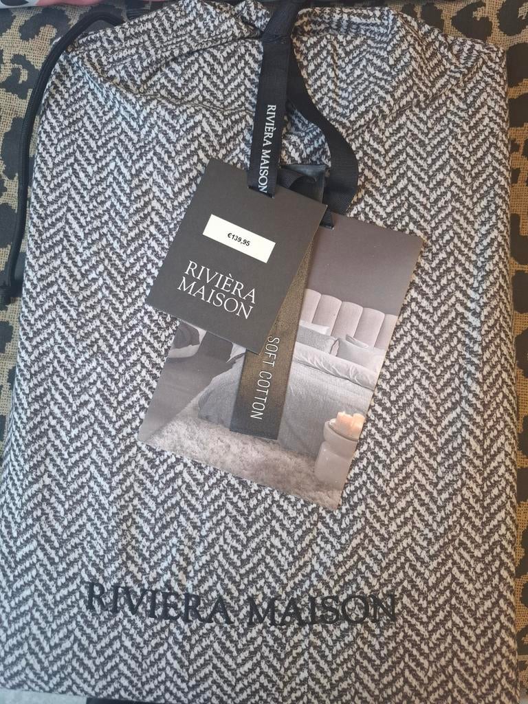 Riviera Maison dekbedovertrek NIEUW, Huis en Inrichting, Slaapkamer | Beddengoed, Dekbedovertrek, Ophalen of Verzenden, Grijs