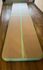 Airtrack 4m x 1m x 0,10m grijs/mint groen, Sport en Fitness, Turnen, Groter dan maat 42, Ophalen, Gebruikt, Overige typen