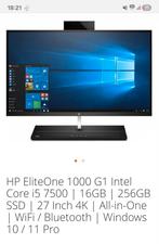 HP EliteOne 1000 G1 All-in-One PC 4K scherm., Computers en Software, Desktop Pc's, 256 GB, Ophalen of Verzenden, Zo goed als nieuw