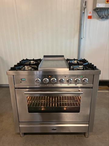 Luxe Boretti Fornuis 90cm RVS – 5 pits beschikbaar voor biedingen