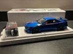 1:18 Motorhelix Nissan Skyline GT-R (R34) NISMO CRS blue, Ophalen of Verzenden, Nieuw, Auto, Overige merken