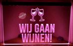 'WIJ GAAN WIJNEN' 3D ledverlichting lamp lichtbak, Ophalen of Verzenden, Nieuw, Lichtbak of (neon) lamp