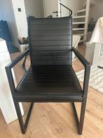 Leren stoelen, Ophalen, Gebruikt, Zwart, Leer