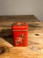 Vintage Theeblik Tea Masters of London - Rood Craquelé, Antiek en Kunst, Ophalen of Verzenden