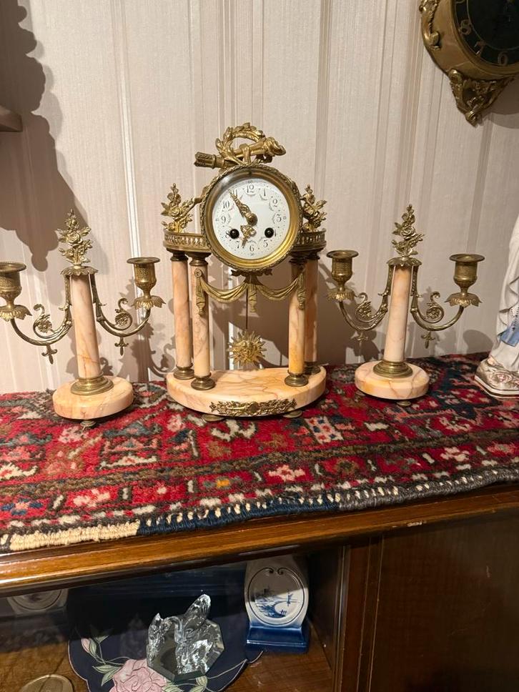 Louis XVI Schouwgarnituur, ca. 1900, Antiek en Kunst, Antiek | Klokken, Ophalen