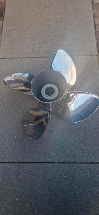 RVS Bootschroef 4-blad, Watersport en Boten, Bootonderdelen, Zo goed als nieuw, Motor en Techniek, Motorboot, Ophalen