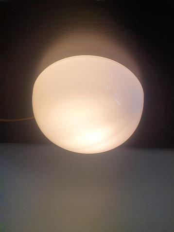 Vintage Witte opaline plafondlamp - Frankrijk - 20 cm beschikbaar voor biedingen