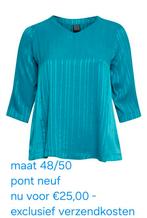 PONT NEUF SHIRT MAAT 48/50, Kleding | Dames, Blauw, Maat 46/48 (XL) of groter, Nieuw, Korte mouw