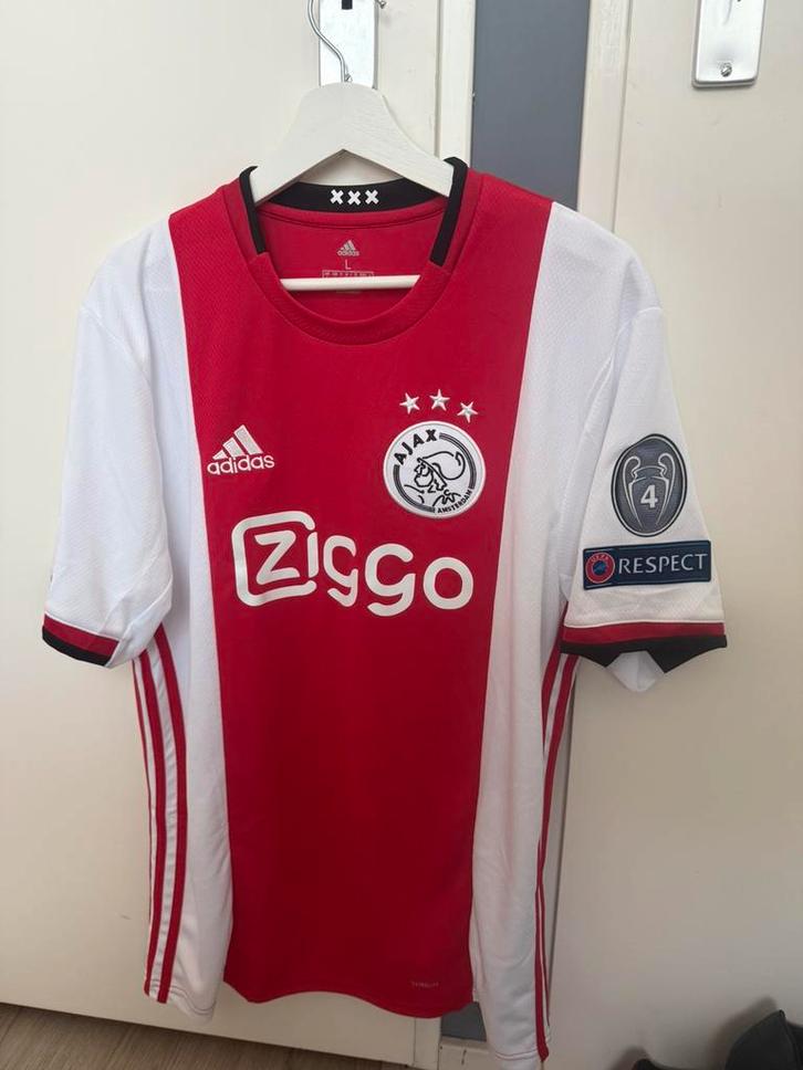 Officieel Ajax wedstrijdshirt thuis - Tadic, Sport en Fitness, Voetbal, Zo goed als nieuw, Shirt, Maat L, Ophalen