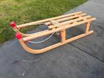 Houten slee met trekkoord, Kinderen en Baby's, Speelgoed | Buiten | Skelters, Ophalen, Gebruikt, Overige merken