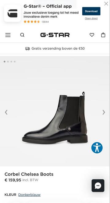 G-Star Corbel Chelsea Boots - Maat 38 - Zwart beschikbaar voor biedingen