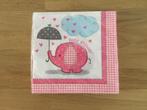 Servetten baby shower olifantje roze - 16 st | babyshower, Ophalen of Verzenden, Nieuw, Feestartikel, Geboorte of Huwelijk