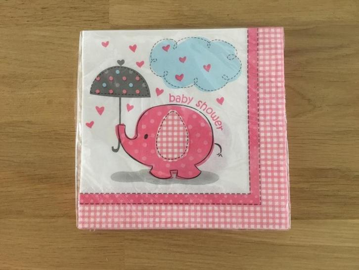 Servetten baby shower olifantje roze - 16 st | babyshower, Hobby en Vrije tijd, Feestartikelen, Nieuw, Feestartikel, Geboorte of Huwelijk