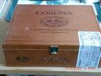 Corona houten sigarenkistje, Verzamelen, Rookartikelen, Aanstekers en Luciferdoosjes, Tabaksdoos of Verpakking, Ophalen of Verzenden