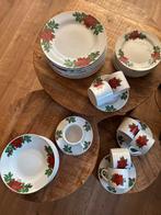Kerstservies met Poinsettia Design, Diversen, Kerst, Ophalen, Gebruikt