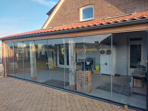 Glazen schuifwand  7900mm breedte glas overkapping, Tuin en Terras, Overkappingen, Zo goed als nieuw, Serre, Ophalen